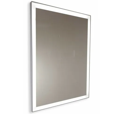 Specchio sabbiato su misura retroilluminato bordo perimetrale bianco > fino a 50 cm > fino...