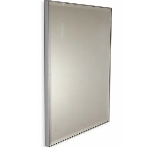 Specchio su misura con cornice in alluminio e perimetro bisellato > fino a 100 cm > fino a...