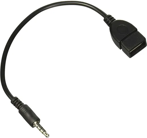 Spina audio AUX maschio da 3,5 mm Jack a cavo convertitore femmina USB 2.0 da 8 pollici