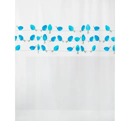 Tenda da Doccia Peva Birdy, Blu, 180 x 200 cm - Spirella