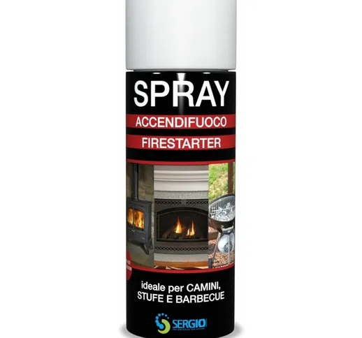 Spray accendifuoco Sergio firestarter 520 ml per accendere stufe barbecue camino e fornace...