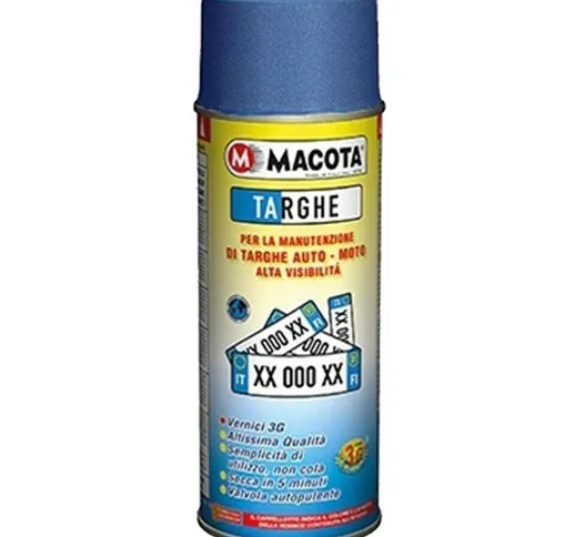 Spray vernice smaltata per targhe rinnova manutenzione veicolo in blu/bianco Colore - Blu