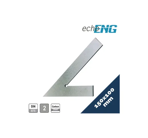 Echoeng - Squadra in acciaio 45° 150 x 100 mm DIN875/2 classe 2 - SM 40 SQ14