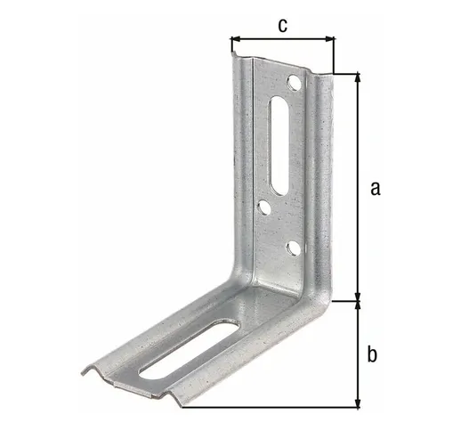 Staffa orientabile a 90° zincata sendzimir 70x70x30 GAH 