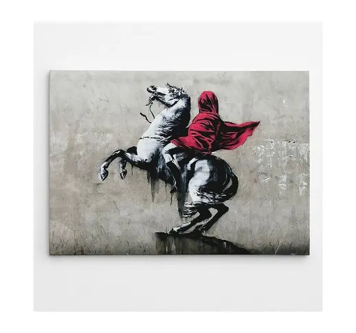 Stampa su Tela Ispirazione Banksy - Arte e Graffiti - per Soggiorno, Camera, Ingresso, Uff...