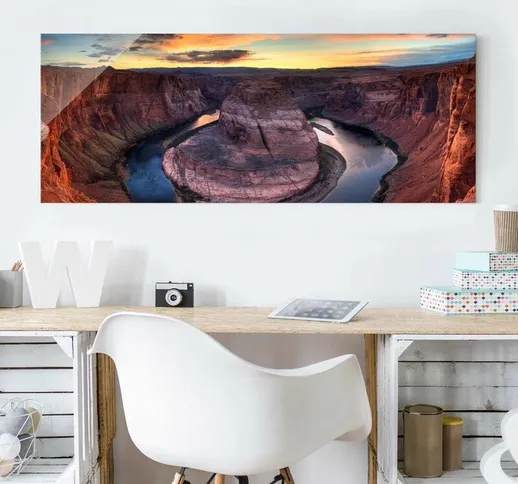 Stampa su vetro - Colorado River Glen Canyon - Panoramico Dimensione H×L: 30cm x 80cm