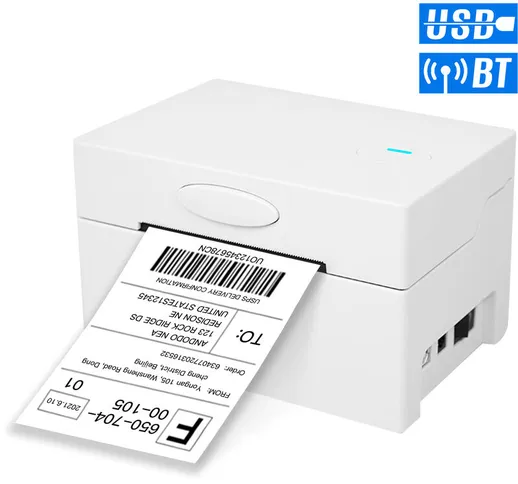 Stampante termica per etichette desktop Aibecy Stampante per ricevute di codici a barre po...