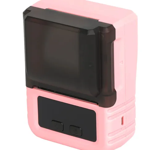 Aibecy - Stampante termica portatile M120 velocita di stampa 50-70 mm / s rosa (batteria a...