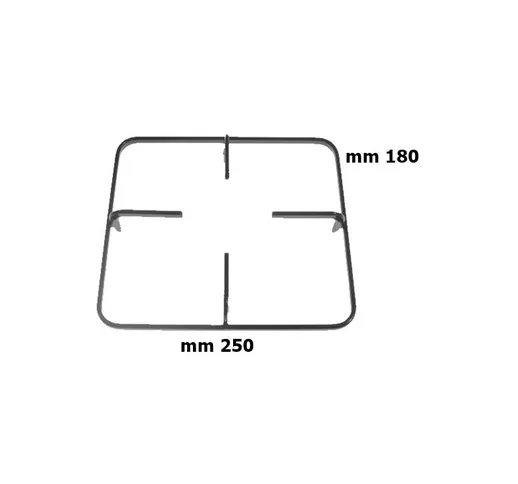 Star griglia griglie 1 fuoco mm 250 x 180 piattina nera cucina gas p 5559