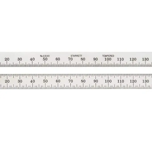 C330-150 - Righello di precisione flessibile in acciaio, 150 mm, con scala millimetrata, n...