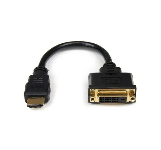 StarTech.com Adattatore cavo video HDMI a DVI-D da 20 cm - HDMI maschio a DVI femmina