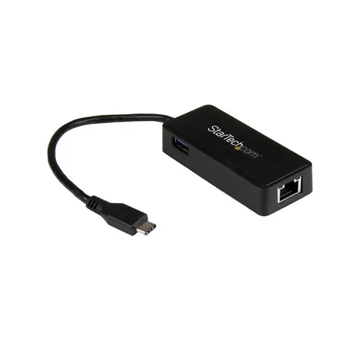  Adattatore di rete USB-C a RJ45 Gigabit Ethernet con porta USB-A supplementare - USB 3.1...