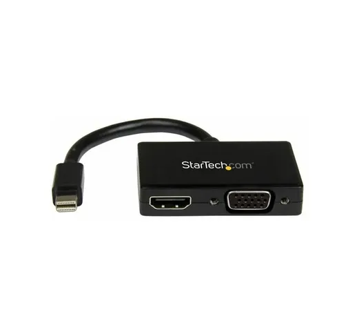 Adattatore Mini DisplayPort a HDMI e VGA - Convertitore audio/video da viaggio mDP 2 in 1...