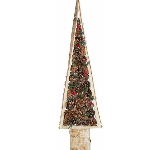 Statuetta decorativa Albero di Natale in legno chiaro TOLJA