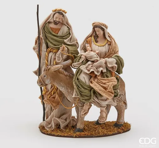 Statuina Nativita' Con Tessuto E Asino 43Cm Addobbi Natale Presepe Presepio