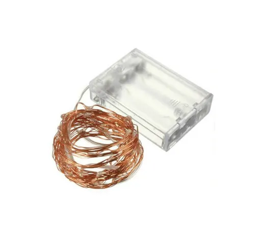 A2zworld - Stringa Led rgb Fisso Filo Rame Copper Wire String 5 Metri 50 Led IP67 Cielo St...