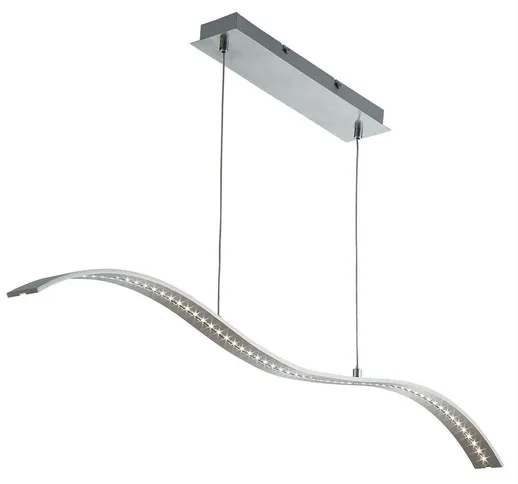 Searchlight Bar Lights - Sospensione a soffitto con barra led integrata Argento satinato,...
