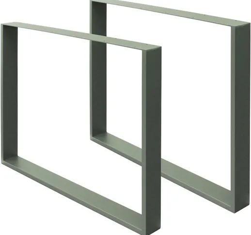 Struttura tavolo design industriale base gambe 90 x 72 cm acciaio grigio pietra
