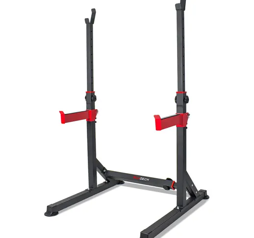 Boudech - Supporto per bilanciere rastrelliera rack & dip peso max. 150 kg regolabile