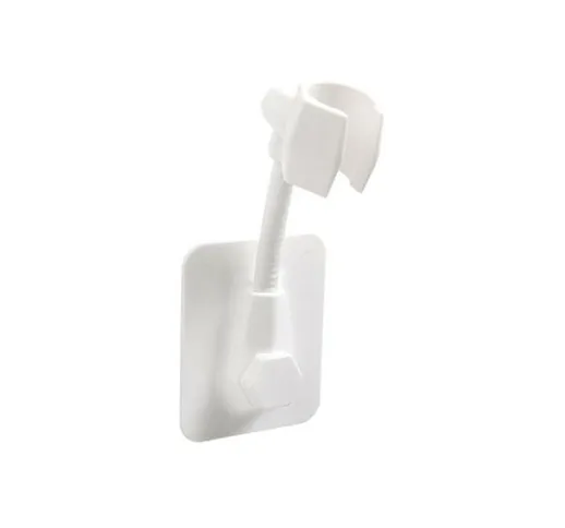 Supporto per soffione doccia regolabile in stile minimalista moderno a 360° (bianco)