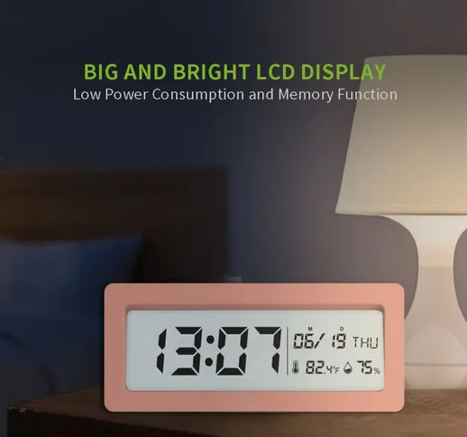 Sveglia Sveglia digitale Versione elettronica digitale Sveglia digitale a batteria LCD con...