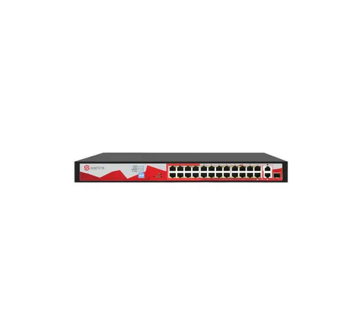 Switch Poe Ethernet 24 porte 10/100 + 2 Gigabit 250w Sf-sw2624poe-c-250