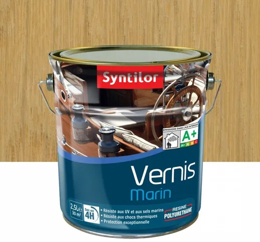 Vernice marina incolore satinata ultraprotettiva per legno 2,5 l - Syntilor