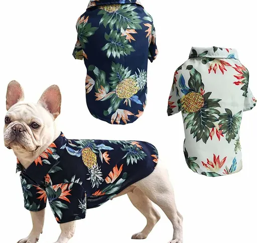 Zqyrlar - T-shirt estiva per cani, maglietta per cani in stile hawaiano, t-shirt per cani...