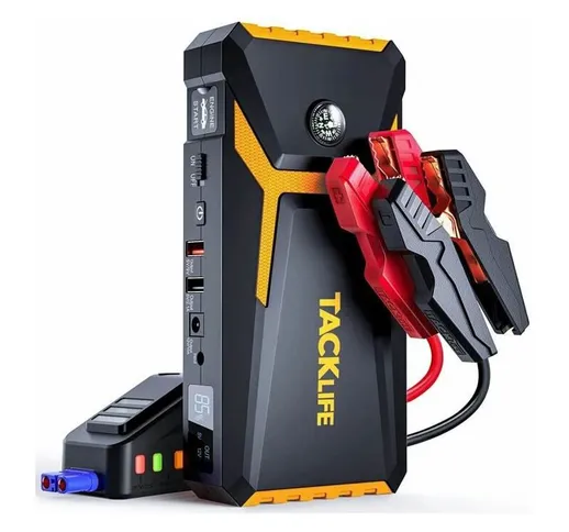 T8 Batteria di avviamento per auto gialla, avviamento per auto portatile 12V 18000mAh - Ta...