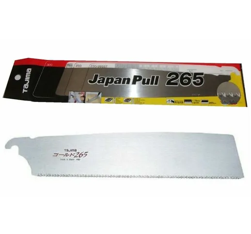 Tajima - Lama ricambio sega giapponese pull saw 265 mm seghetto segaccio per legno