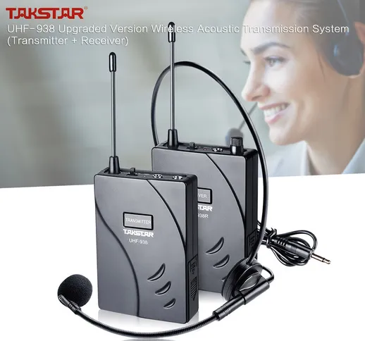 UHF-938 Versione aggiornata Sistema di trasmissione della guida acustica wireless (trasmet...