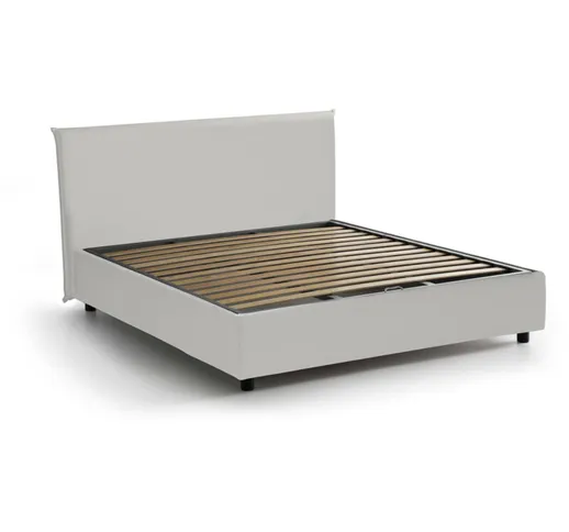 Talamo Italia - Letto matrimoniale Berta, Letto contenitore con rivestimento in ecopelle,...