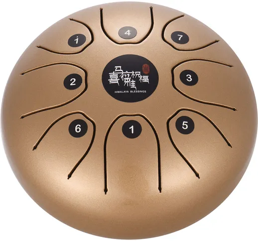 Mini 8,5 pollici Mini 8 tono in acciaio Tongue Drum C Key Percussion Strument Drum Drum co...