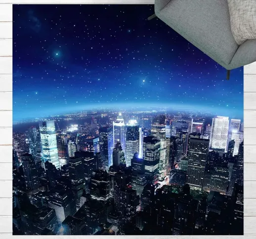 Micasia - Tappeti in vinile - Illuminated New York - Quadrato 1:1 Dimensione HxL: 80cm x 8...