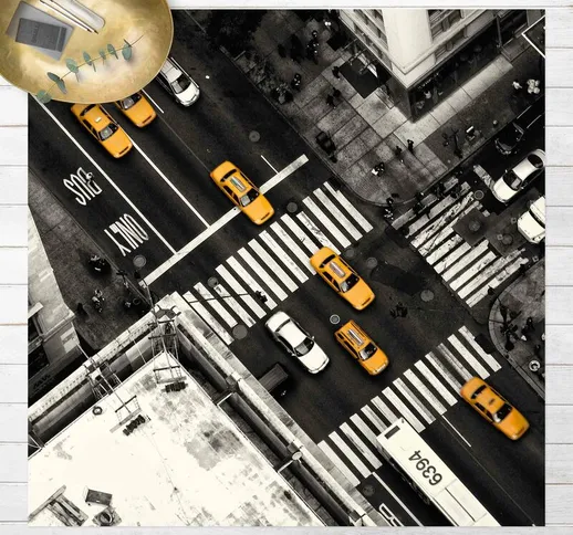 Micasia - Tappeti in vinile - New York City Cabs - Quadrato 1:1 Dimensione HxL: 60cm x 60c...