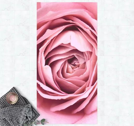 Micasia - Tappeti in vinile - Pink Rose Blossom - Verticale 2:1 Dimensione HxL: 120cm x 60...