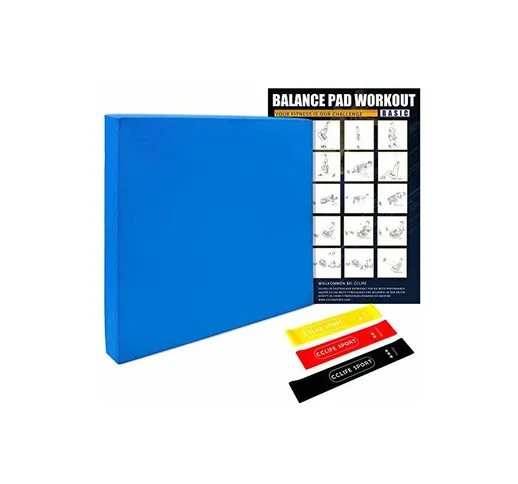 Tappetino propriocettivo Balance Board con 3 Fasce Elastiche vari colori colore : blu