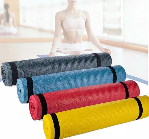 Tappetino Yoga Antiscivolo 175 x 60 cm Ideale x Palestra  4 colori assortiti