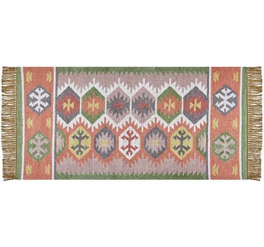 Beliani - Tappeto a strisce multicolore in stile indiano 80 x 150 cm Sahbaz - Multicolore
