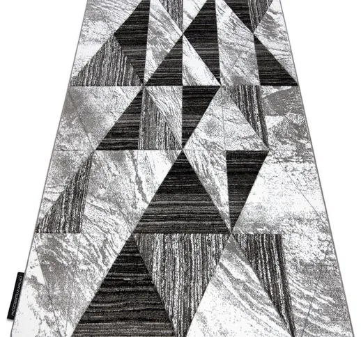 Tappeto ALTER Nano triangoli grigio Toni grigio e argento 140x190 cm