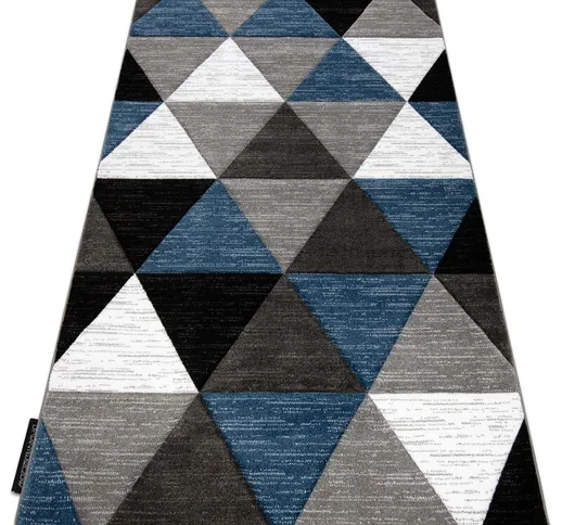 Tappeto alter Rino triangoli blu blue 140x190 cm