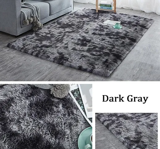 Tappeto antiscivolo super morbido da 1,6 m per soggiorno camera da letto tappeto grigio /...