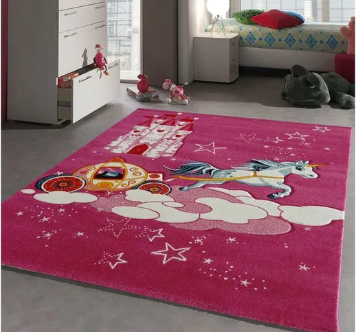 Unamourdetapis - tappeto bambini 50x50 cm Figura originale AURORA a forma di cuore rosa in...