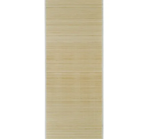 vidaXL Tappeto in Bambù Naturale Rettangolare 120 x 180 cm - Beige