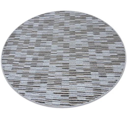 Tappeto cerchio libra grigio 109 strisce gray rotondo 150 cm