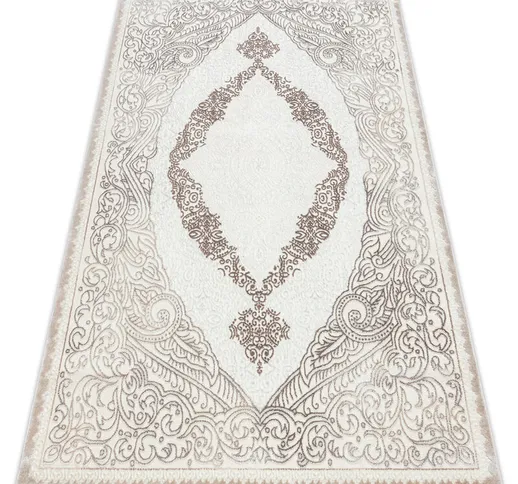 Tappeto CORE 8111 Ornamento Vintage - strutturale, due livelli di pile, beige Toni beige 1...