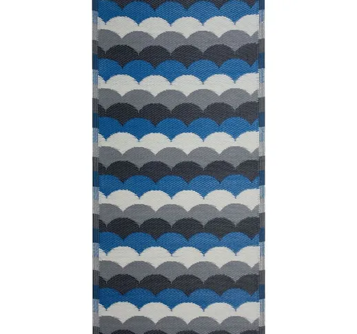 Beliani - Tappeto da esterno grigio-blu 90 x 180 cm BELLARY