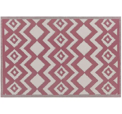Beliani - Tappeto da esterno rosa 180 x 270 cm DEWAS