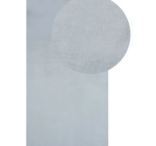 Tappeto di pelliccia artificiale di coniglio Shaggy Soft 80 x 150 cm verde - Grigio