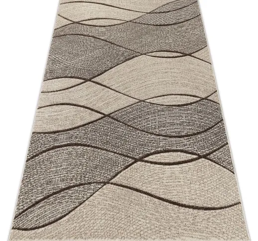 Tappeto FEEL 5675/15033 ONDE marrone / beige / grigio Toni marrone 140x190 cm